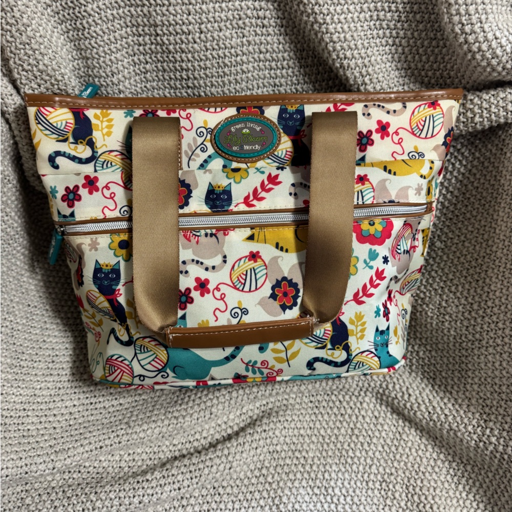 Lily Bloom Furry Friends Cat Print‎ Insulated Bag